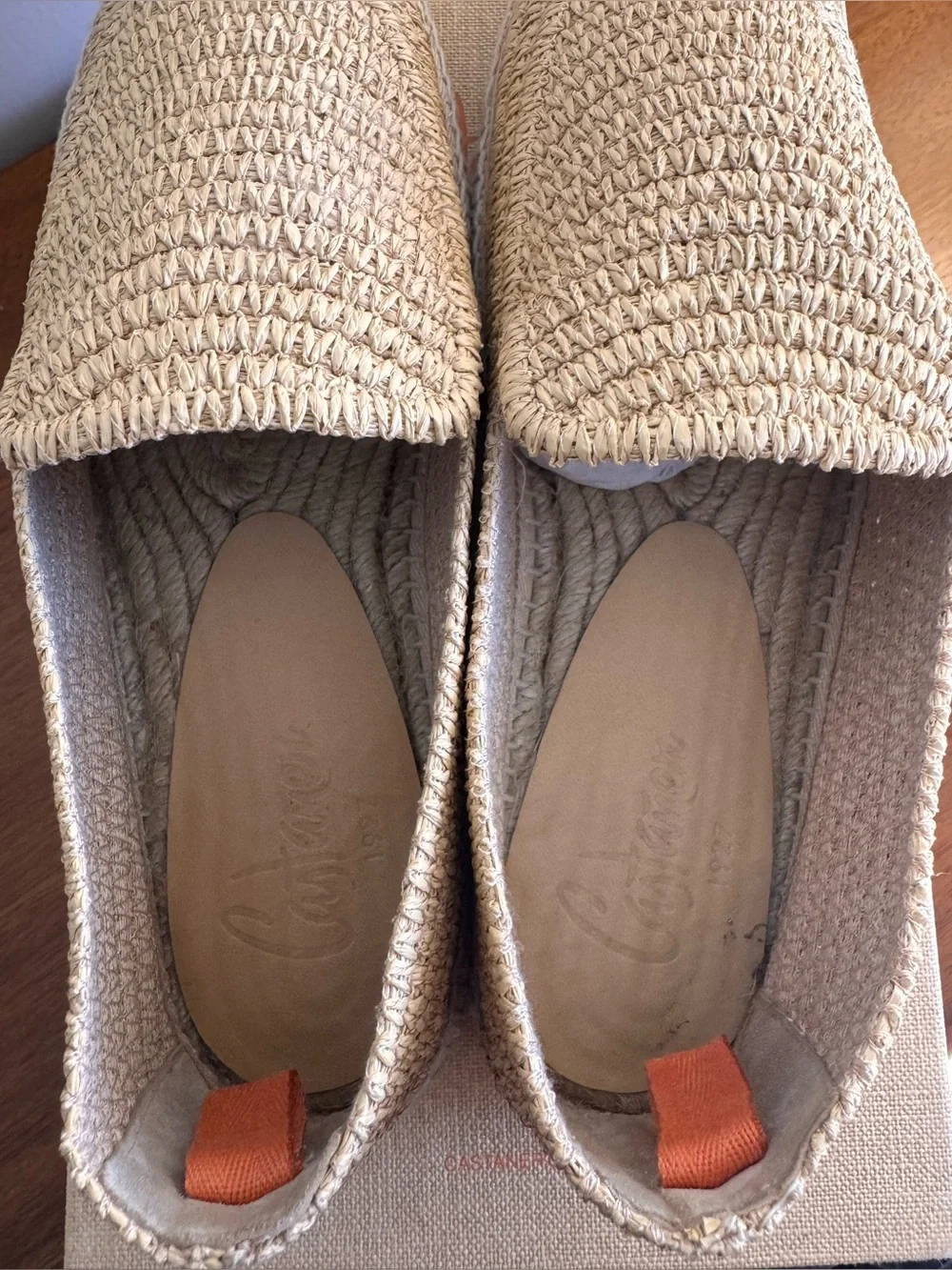 NIB Castañer Joaquin Natural Raffia Espadrille Loafers Men’s 42 US 8